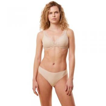 Sujetador Triumph Body Make-Up Illusion Lace WP con aro flexible y foam, color beige, talla 70E