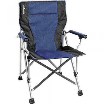 Silla de Camping Plegable Brunner Raptor Classic Azul y Negra - Soporte Máximo 110 kg - Dimensiones: 51 x 44 x h48/90 cm