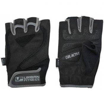 Urban Fitness Cotton Gel Training Gloves Black