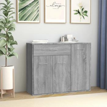 Aparador de madera de ingeniería gris Sonoma 88x30x70 cm