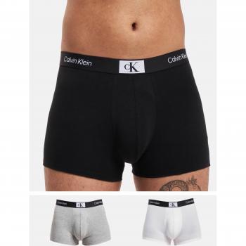 Calvin Klein Men's 3-Pack Trunk Boxers - Black, White, Grey (S)