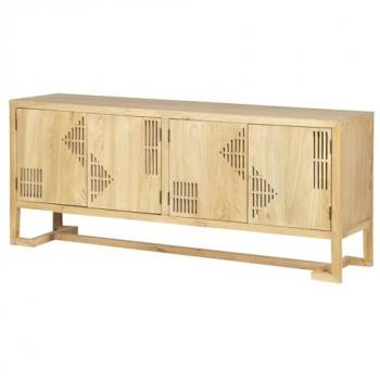 Aparador Madera Lampang 180x45x76 Cm Multifuncional para Almacenamiento y Decoración Hogar