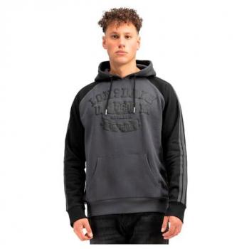 Lonsdale Men's Linnfoots Hoodie, Anthracite/Black, XL - 65% Cotton, 35% Polyester