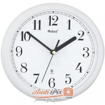 Reloj de mesa o pared Mebus 52801 Círculo Blanco Redondo