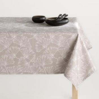 Mantel antimanchas 100% algodón Davos Natural - 140x300 cm