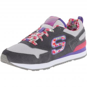 Skechers Retrospect Floral Fancies - Zapatillas de deporte infantiles, color gris, talla 32 EU