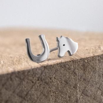 Equestrian Women's Horse & Horseshoe Earrings