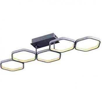 Plafón LED Vigo, blanco, regulable, 5 anillos, 3000 Kelvin