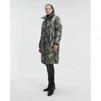 Parka de mujer larga estampada forrada Andam Plumífero