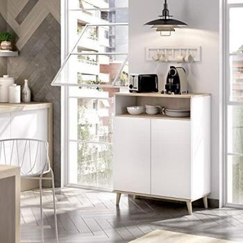 Rimobel Wok Módulo Auxiliar Cocina, Tableros de partículas, Blanco, Normal