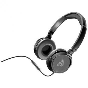 Auriculares Music Sound On-Ear Plegables con Micrófono y Conector Jack 3.5 mm - Color Negro