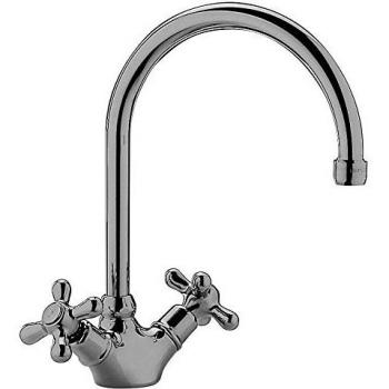 Grifo monomando para fregadero de cocina Paffoni Iris con caño giratorio en cromo IRV180CR