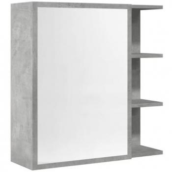 Armario espejo baño contrachapada gris hormigón 62,5x20,5x64 cm