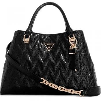 Bolso de Mano Mujer Guess Adelard Girlfriend Satchel Hwgg95 02060, Negro, One Size