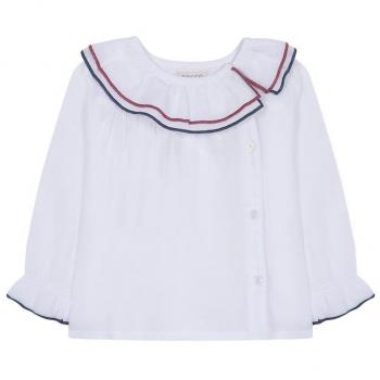 Gocco Blusa Volante Lateral, Blanco