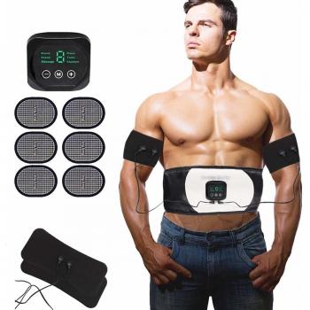 Nitoer Electroestimulador Muscular Abdominales Cinturón,Estimulador Muscular Abdominales,Masajeador Eléctrico Cinturón con USB,EMS Ejercitador del Abdomen/Brazo/Piernas/Cintura para Hombres y Mujeres