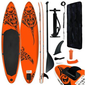 Tabla de paddle surf hinchable naranja 305x76x15 cm