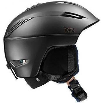 SALOMON Icon² c Casco de esquí y Snowboard para Mujer, Custom Air, Interior de Espuma EPS 4D, Circunferencia: 53-56 cm, Negro, Talla S
