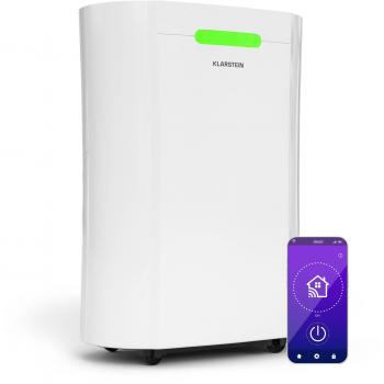 Deshumidificador Klarstein AeroDry Smart 12L | 12L/día | 18 m² | Sensor de humedad | Control por app | 135 m³/h