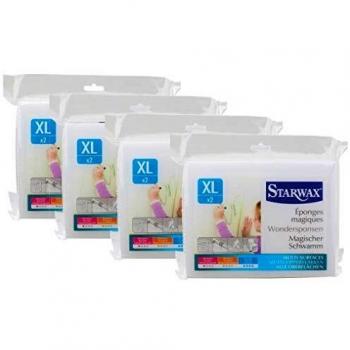Esponjas Mágicas XXL STARWAX - Pack de 2, Eliminan Manchas Tenaces, No Rayan, Uso Húmedo, Ideal para Renovación y Limpieza