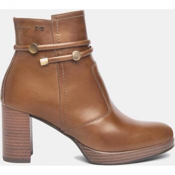 Botines de mujer Nero Giardini I308246d en piel con plataforma y tacón bloque