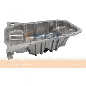 Cárter de aceite VAICO V25-0563 compatible con Ford y Volvo, aluminio, sin junta, incluye tornillo de drenaje