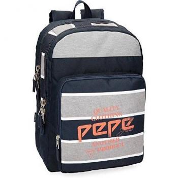 Pepe Jeans Pierre Mochila adaptable a carro, doble compartimento, 44 cm