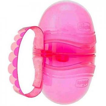 CHICCO PORTACHUPETES DOBLE ROSA