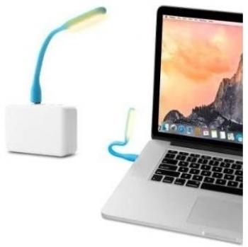 Muvit MUGOO0033 - Lámpara LED con USB, Color Azul