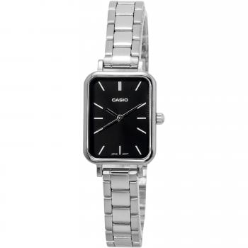 Casio Women's Analog Stainless Steel Black Dial Water Resistant Watch 3 ATM