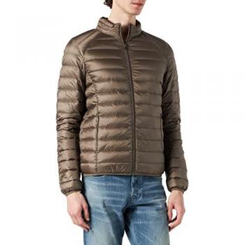 JOTT Mat Taupe Puffer Jacket for Men, Slim Fit