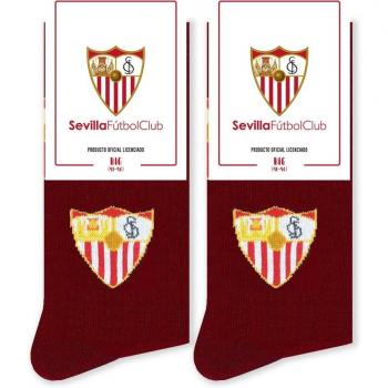 Calcetines Sevilla Fútbol Club Pepe Pinreles Escudo Granate