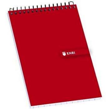 Enri, Blocs de Notas 16º, Pack de 10 Libretas Pequeñas Espiral, 80 Hojas con Cuadrícula 4x4, Formato