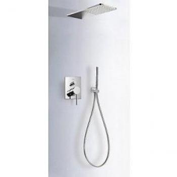 Tres Griferia - Kit Mono‑Term® De Empotrar Ducha Con Cierre Y Regulación De Caudal. · Cuerpo Empotrado Incluido · Ducha Inox 160X550 Mm.