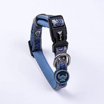 CERDÁ Collar Premium para Perros Talla M/L con Diseño de Stitch en Color Azul Oscuro - Collar Ajustable y Resistente con Licencia Oficial Disney