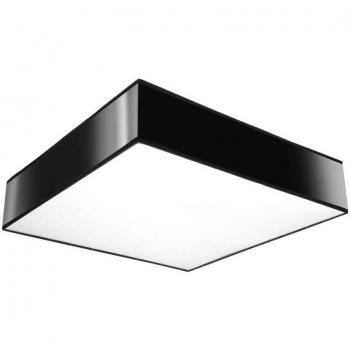 Aplique de Techo Horus 45 Negro E27 LEDBOX, Lámpara de PVC Negra con 3 Focos, Iluminación Interior LED