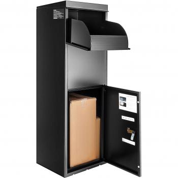 Vevor Outdoor Package Delivery Box 13.9x11.6x42, Galvanized Steel, Coded Lock, Anti-Theft Baffle, IPX3 Waterproof