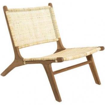Sillón de Ratán Timor Lino Beige Natural para Hogar - Material: ratán y lino, color: beige natural, estilo: contemporáneo, uso: interior/exterior