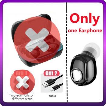 Auriculares inalámbricos TWS Bluetooth 5.0 estéreo 9D deportivos impermeables con gancho para la oreja y micrófono, incluye caja de carga