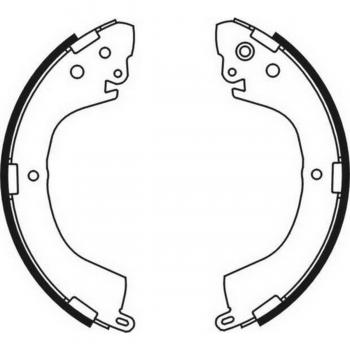 Juego de zapatas de freno ABE C05058ABE, tipo: zapatas de freno, características: incluye un juego completo de zapatas, fabricadas con materiales de alta calidad para asegurar durabilidad y rendimiento óptimo, diseño específico