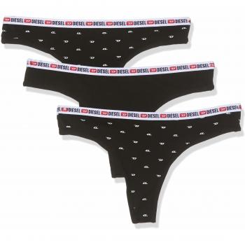 Diesel UFST-STARS-THREEPACK, Tanga para Mujer, Negro