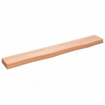 Estante de pared de madera de roble tratado marrón claro 80x10x4 cm