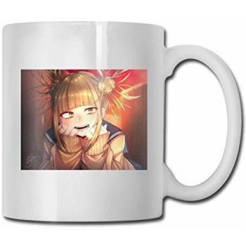 OPLKJ Taza Himiko Toga Collage Hero Academia Coffee Mug Ceramic Tea Cup Water Container Novelty Handle 11oz Desk Accessories
