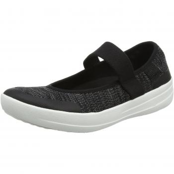 FitFlop Uberknit Mary Janes, Merceditas, Negro