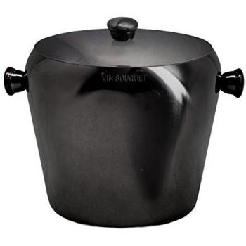 Vin Bouquet FIM 154 - Cubitera Color Grafito Metalizado, Cubitera para hielo, Cubitera para Botellas, Negro