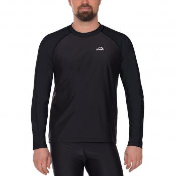 iQ-UV Loose Fit Camiseta de Manga Larga, Hombre, Negro, XL/54