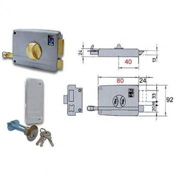 Cerradura Aplicar 50mm Derecha con Cilindro de Seguridad - Viro