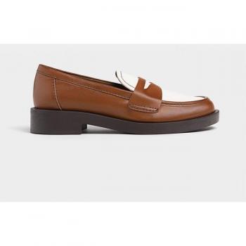 Stradivarius Penny loafers in TAN