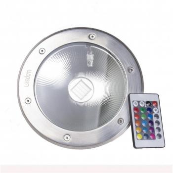 Foco LED RGB 30W IP65 2700 Lúmenes con Control Remoto y Diseño Calpestable