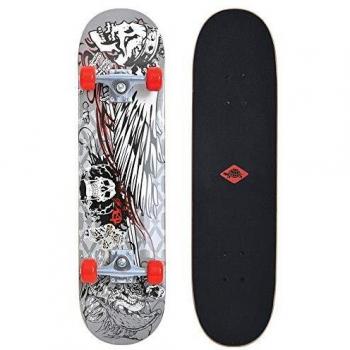 Schildkröt Skateboard Kicker 31'', Tabla Completa con Excelentes Características para Principiantes, Cubierta Cóncava con Cinta de Doble Patada y Agarre, Rodamientos ABEC5, Diseño Phantom, 510601